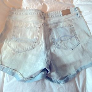Abercrombie Low Rise destroyed denim shorts